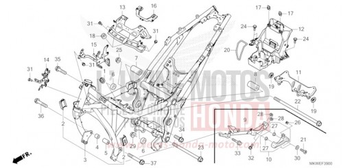 CARROSSERIE DE CHASSIS NC750XAS de 2025